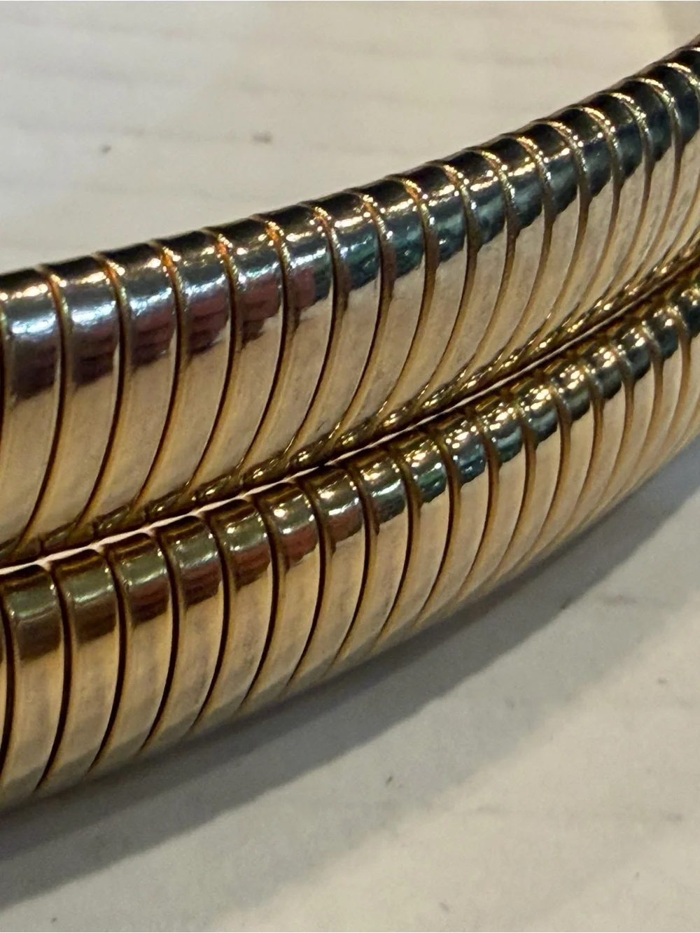 Vintage 1980s Judith Leiber Two-Tone GardenInsect Double Snake Chain Belt